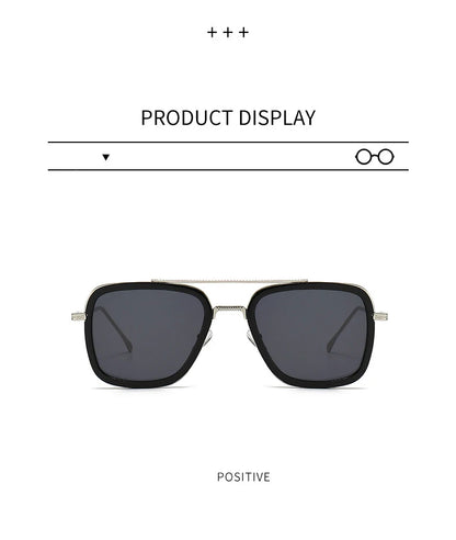 Ochelari de soare pătrați pentru bărbați, ochelari de soare metalici în stil steampunk pentru femei, ochelari de soare la modă pentru activități în aer liber, accesoriu unisex