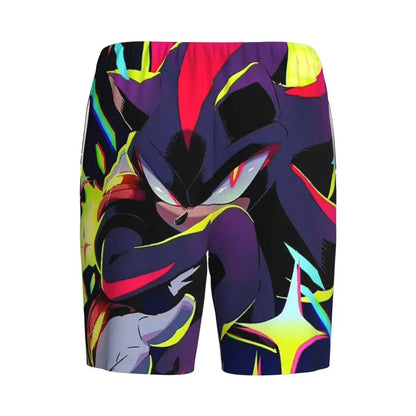 Pantalones cortos de pijama personalizados de Sonic the Hedgehog para hombre, para dormir y estar por casa