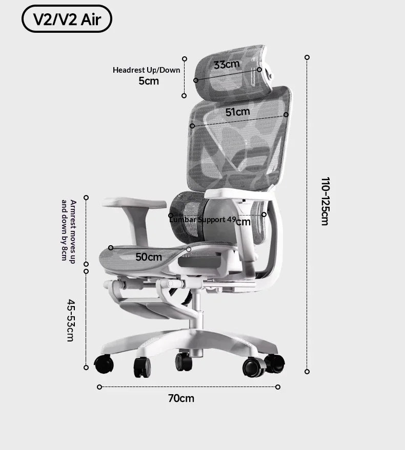 Ergonomic Office Mesh Chair Adjustable Executive Computer Chair with Rolling Swivel Base, Modern Gaming Chair for Home Office Desk Setup