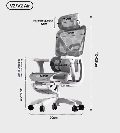 Ergonomic Office Mesh Chair Adjustable Executive Computer Chair with Rolling Swivel Base, Modern Gaming Chair for Home Office Desk Setup