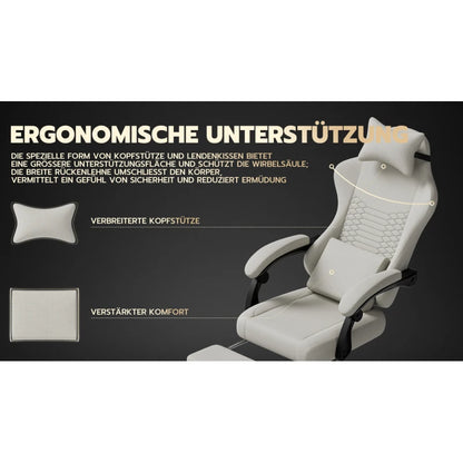 Gaming chairs, office chairs, desk chairs, and swivel chairs. Made with breathable fabric, equipped with 360° swivel casters and seats for easy movement, and featuring soft and comfortable cushions.