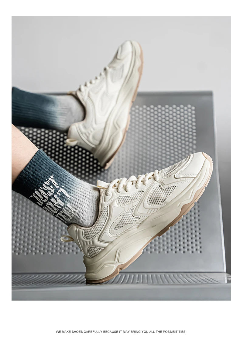 Herren-Speed-Freizeitsneaker für Frühling und Sommer, mit weicher Sohle, rutschfest, atmungsaktiv, Outdoor-Laufschuhe, modische Youth Joker Sportschuhe