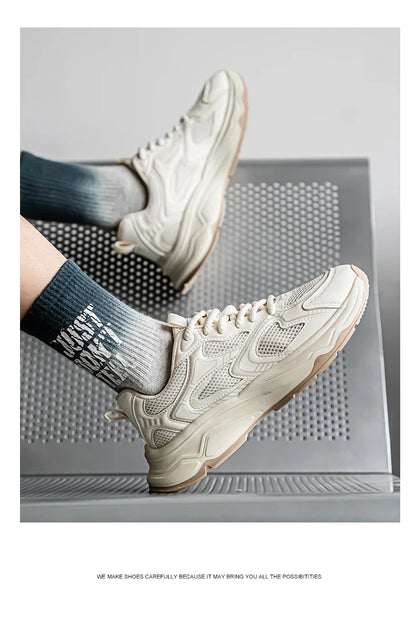 Herren-Speed-Freizeitsneaker für Frühling und Sommer, mit weicher Sohle, rutschfest, atmungsaktiv, Outdoor-Laufschuhe, modische Youth Joker Sportschuhe