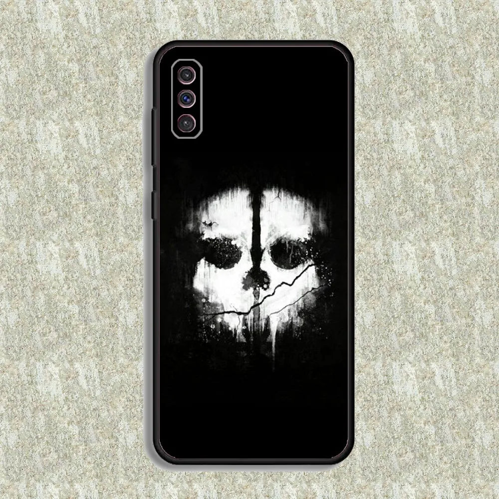 COD Call Of Duty Ghosts Phone Case For Samsung S23,23,22,30,21,10,9,Note20 Ultra,Lite,Ultra,5G,Plus,FE,Black Soft Case