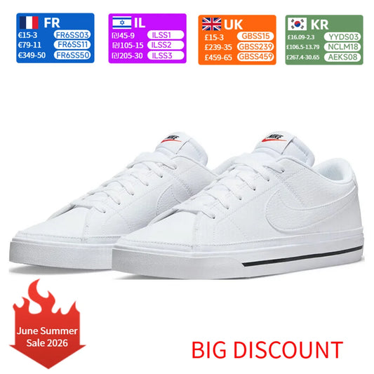 Nike Court Legacy női cipő, klasszikus kialakítás, kényelmes, párnázott, tartós, támogatást nyújtó, alkalmas mindennapi viseletre, DH3161-101