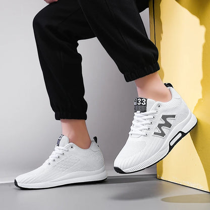 Masszív férfi cipő, magasságnövelő talpbetét 6 cm, sport, nagy méret 37–46