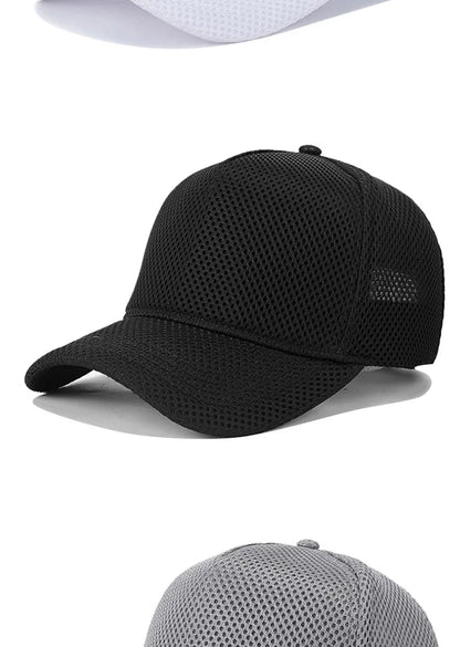 60-64cm Big Head Mesh Breathable Baseball Cap Men And Women Thin Section High Top Hat Outdoor Sunscreen Sun Hat Duck Tongue Hat