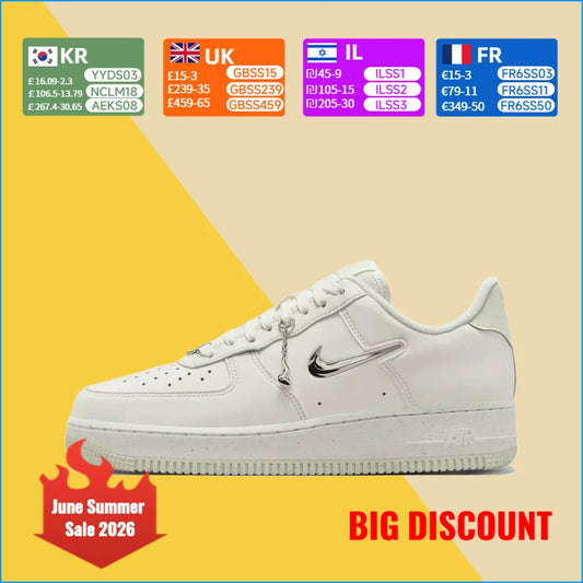 Nike Air Force 1 Low-Top Unisex-sneakers – Klassiska, bekväma fritidsskor med luftkudde FN8540-100
