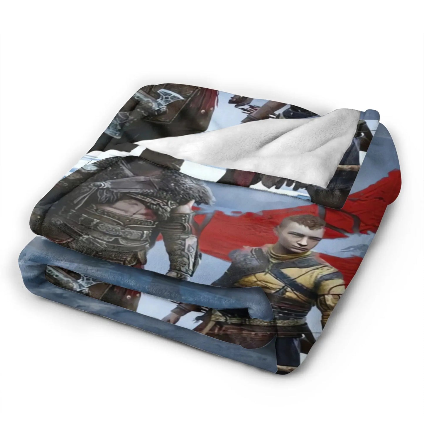 God of War Game Gamers Kratos Warm Blanket  Decorative Plush Throw Blanket Funny Couch Bed Flannel Bedspread Sofa Bed Cover