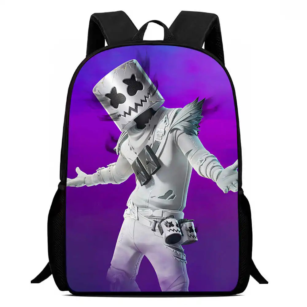 Kids School Backpack Cartoon Fort-nite Bags for Girls Boys Durable Lightweight Large Capacity Breathable