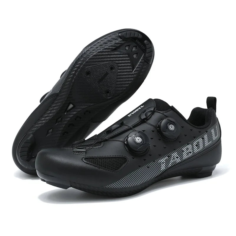 Road Cycling Shoes Flats Cleats Shoes Speed Cycling Sneakers Men’s Bike Shoes Women’s Self-Locking Non-slip Mountain Bicycle SPD Shoes