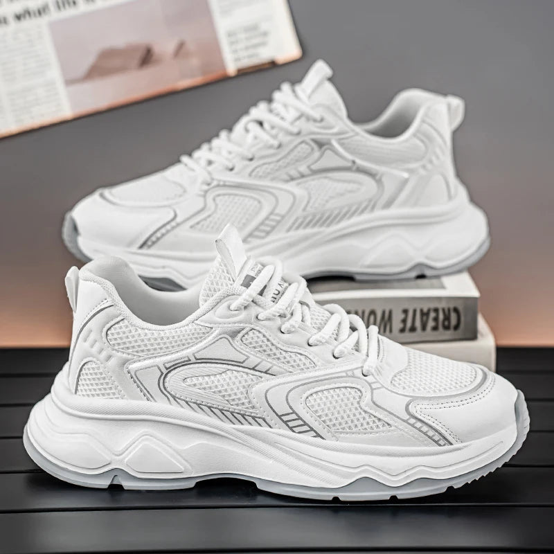 Herren-Speed-Freizeitsneaker für Frühling und Sommer, mit weicher Sohle, rutschfest, atmungsaktiv, Outdoor-Laufschuhe, modische Youth Joker Sportschuhe