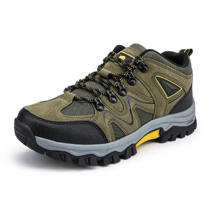 Suede Leather Men's Hiking Shoes Outdoor Trail Trekking Sneakers Men Non-slip Breathable Climbing Shoes Men's Mountain Sports Shoes