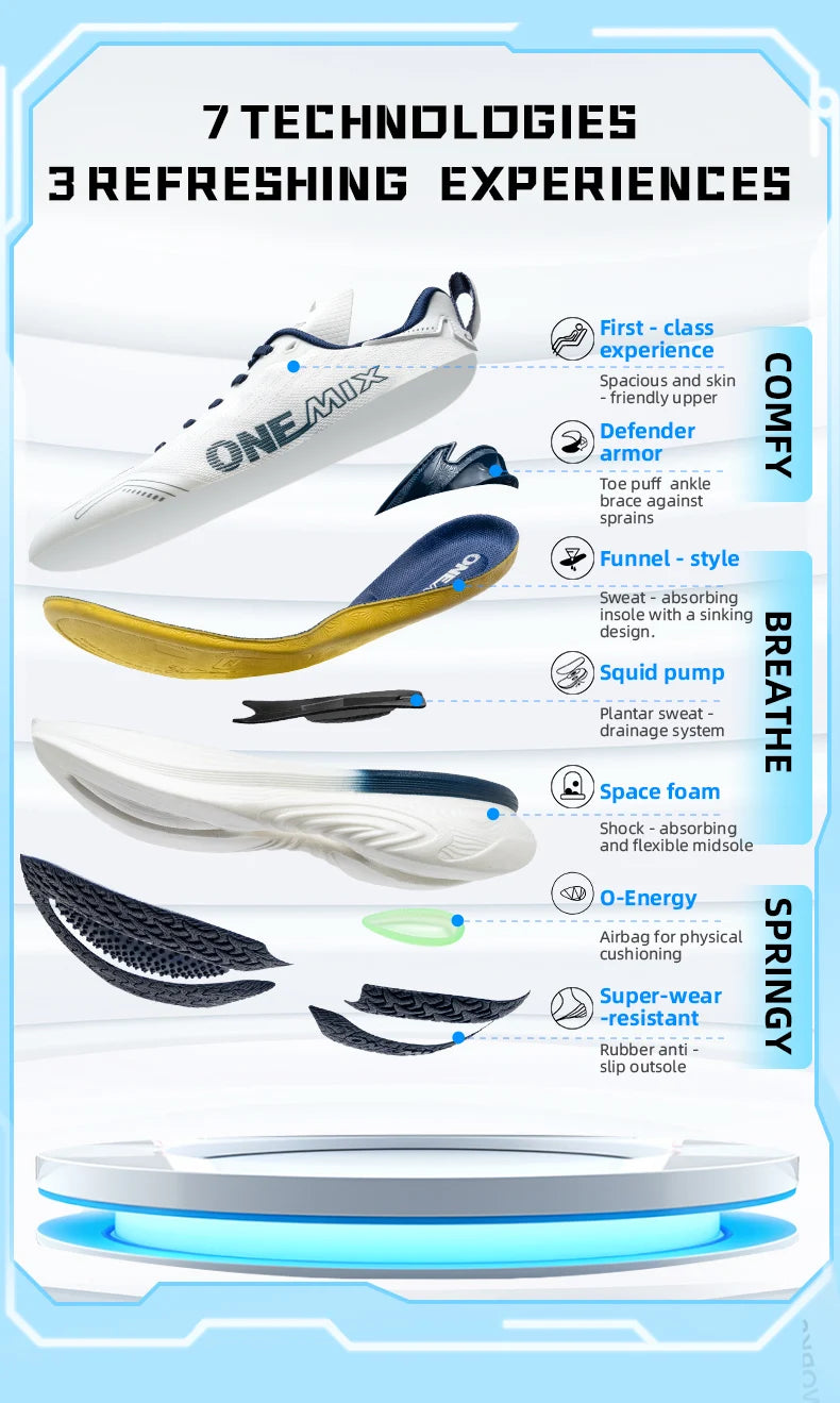 ONEMIX new jogging running shoes for women and men, light sneakers, road shoes, wear-resistant fashion sports shoes for fitness