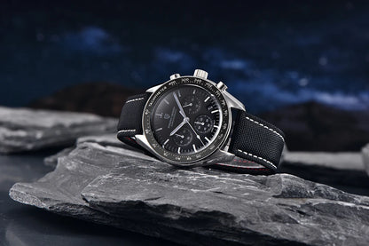 Часовник PAGANI DESIGN Moon – луксозен кварцов хронограф за мъже, спортен стил, сапфирно стъкло с антирефлекторно покритие, луминесцентен дисплей