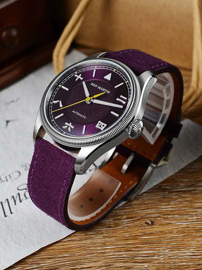 San Martin 39.5mm Men Pilot Watch YN55 Automatic Mechanical Aviation Watches Chinese Style Original Design SN0033 Field Watch