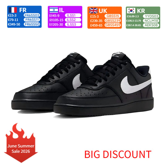 Nike Court Vision 1 Comfort matalavartiset koripallokengät, unisex, musta FZ0630-010