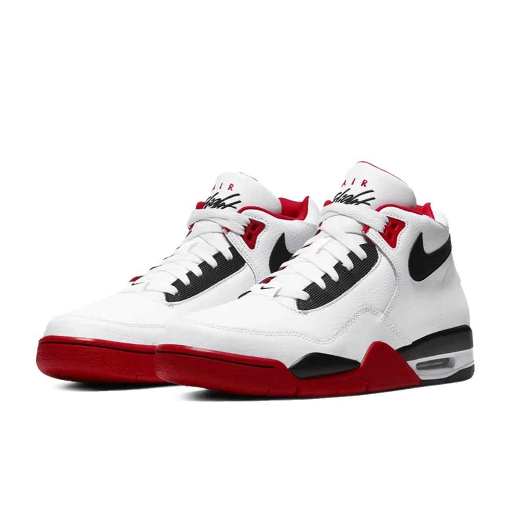 Nike Flight Legacy Classic Style Mid-Top Retro -koripallokengät, unisex, punainen/valkoinen, BQ4212-100