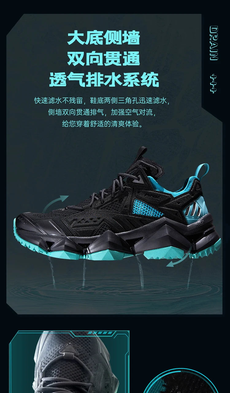 Rax Men's Waterproof Hiking Shoes Breathable Hiking Boots Outdoor Trekking Sports Sneakers Tactical Shoes