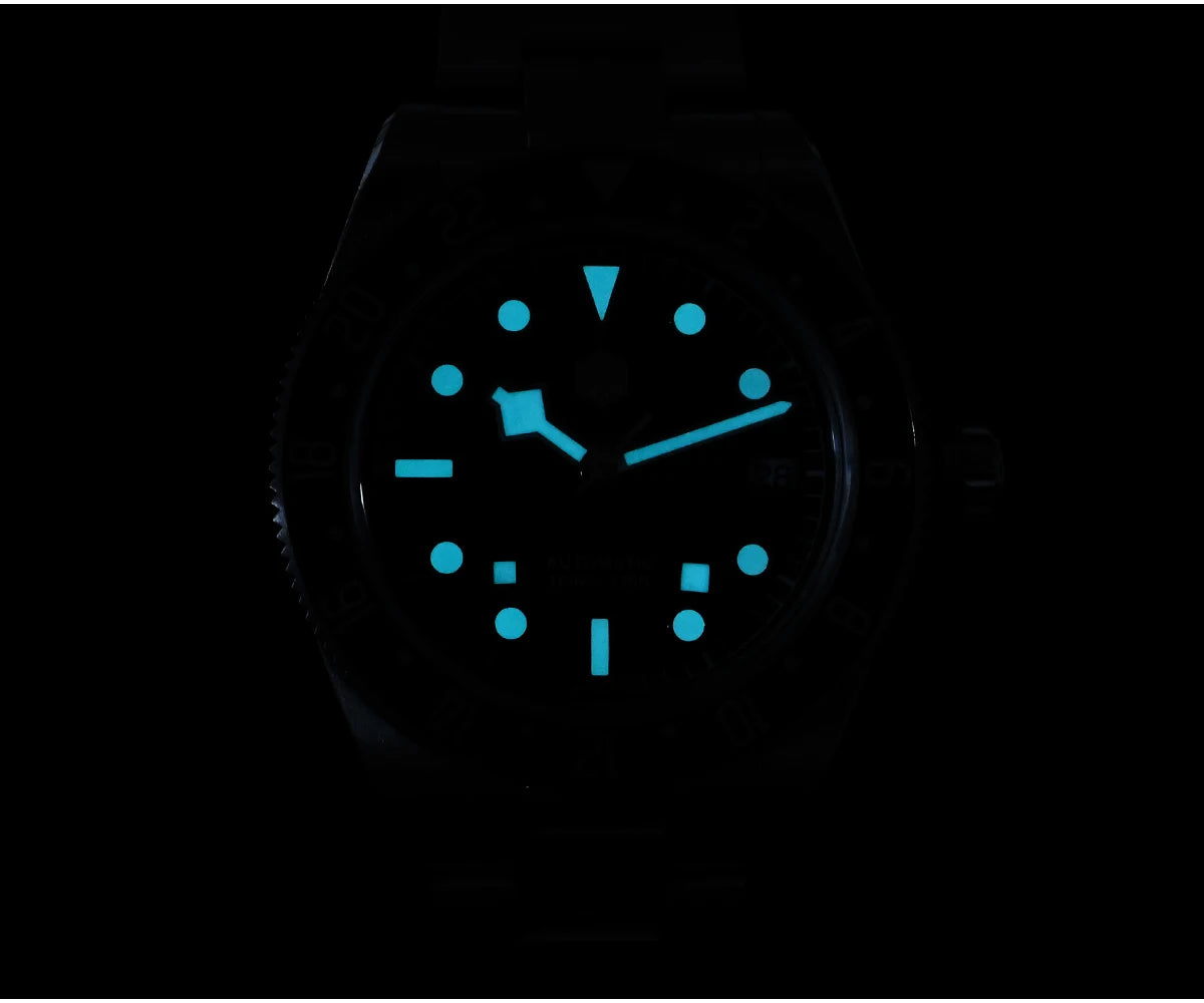 San Martin 39mm NH34 GMT Men's Luxury Watch Bidirectional Aluminum Bezel Automatic Mechanical Sapphire 100M Waterproof SN0109