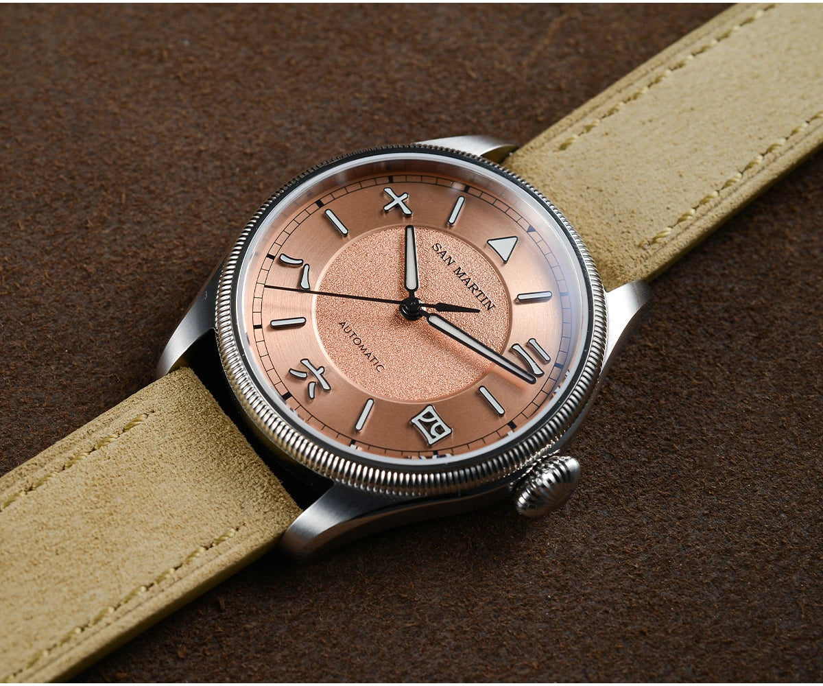 San Martin 39.5mm Men Pilot Watch YN55 Automatic Mechanical Aviation Watches Chinese Style Original Design SN0033 Field Watch