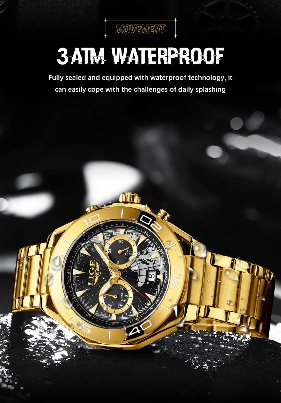 LIGE Luxe herenhorloges Casual zakelijk horloge Herenmode Waterdicht Militair herenhorloge met kwarts Montre Homme