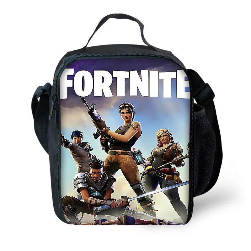Детска изолирана чанта с голям капацитет Hot Game FortniteS за момчета и момичета, за ученици, пикник на открито, многократна термо хладилна кутия за обяд
