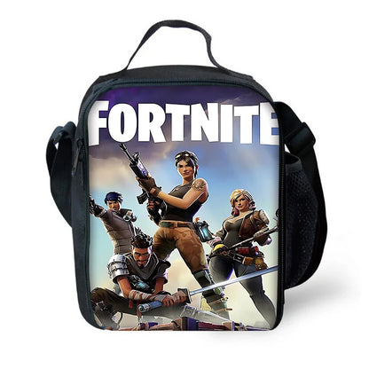 Детска изолирана чанта с голям капацитет Hot Game FortniteS за момчета и момичета, за ученици, пикник на открито, многократна термо хладилна кутия за обяд