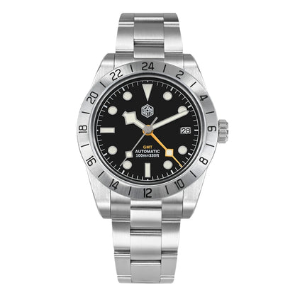 San Martin New 39mm NH34 BB GMT Automatic Mechanical Watch Sport Watch Sapphire Luminous Waterproof 100m for Men Relogio SN0054