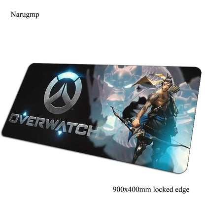 Overwatch pelės kilimėlis gimtadieniui, kompiuterio kilimėlis 900x400x3mm, didelis žaidimų pelės kilimėlis, dovana, kilimėlis pelei ir klaviatūrai, PC žaidėjo stalui
