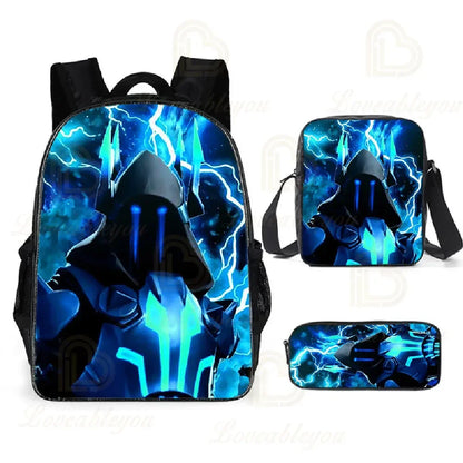 F-FORTNITE Battle Games Backpack for Children School Bag Boys Girls Primary Crossbody Pencil Case Kids Toddler Backpack