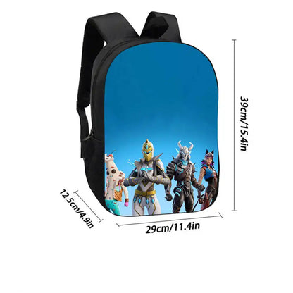 Kids School Backpack Cartoon Fort-nite Bags for Girls Boys Durable Lightweight Large Capacity Breathable