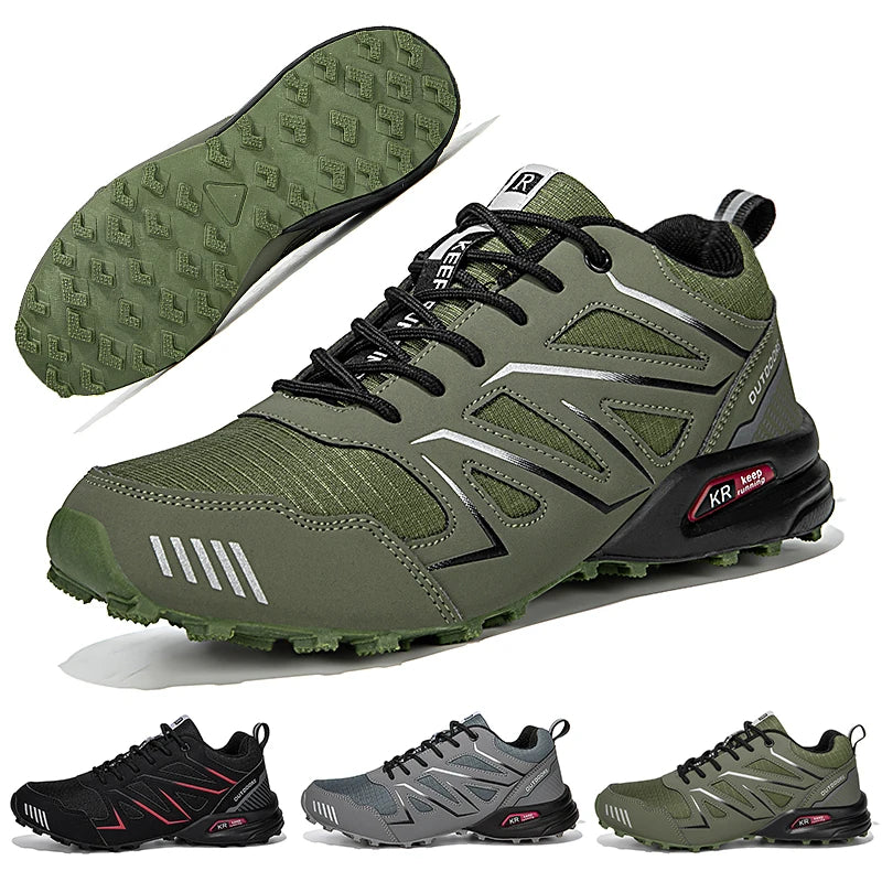 Men's Waterproof Hiking Shoes Non-Slip Hunting Boots Outdoor Tactical Training Sports Shoes Men Walking Hiking Travel Shoes
