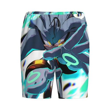 Pantalones cortos de pijama personalizados de Sonic the Hedgehog para hombre, para dormir y estar por casa