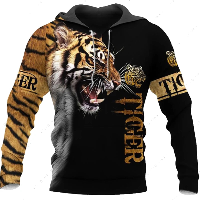 Moda primavera-otoño: sudaderas con capucha para hombre con estampado 3D de lobos por toda la prenda, sudaderas unisex, jerséis, chaquetas informales y abrigos de estilo urbano, talla 4XL