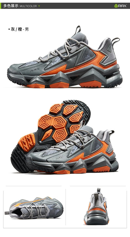 Rax Men's Waterproof Hiking Shoes Breathable Hiking Boots Outdoor Trekking Sports Sneakers Tactical Shoes
