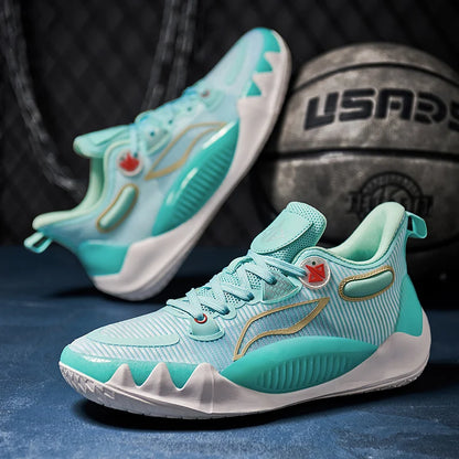 Men's Basketball Shoes Breathable Cushioning Non-Slip Wearable Running Shoes Gym Training Athletic Basketball Sneakers for Men