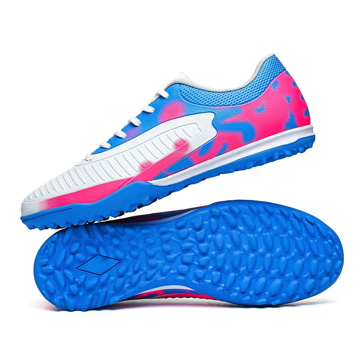 Chaussures de Football à fond plat pour hommes, chaussures de sport IC d'intérieur, montantes pour adultes, résistantes à l'usure, chaussures d'entraînement antidérapantes pour adolescents