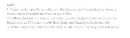 Baseus Bass BH1 NC Lite ANC Wireless Headphones Bluetooth 6.0 Noise Cancelling Headset 80H Battery Over Ear Earphones