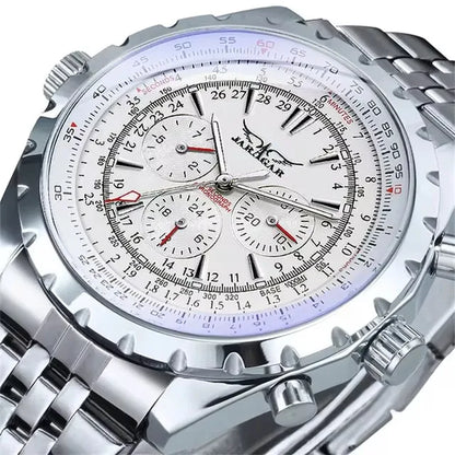 JARAGAR 212 Relógio mecânico automático para homem, estilo empresarial de luxo, com calendário semanal, relógio para homem, presente premium, Reloj Hombre