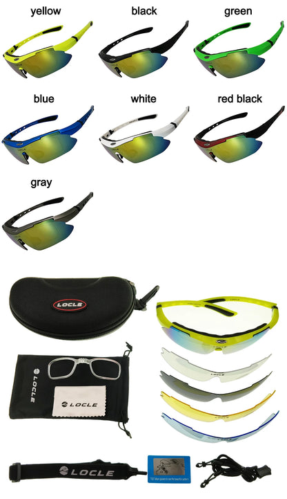 Ochelari de ciclism LOCLE UV400 polarizați pentru bărbați – pentru șosea, MTB, biciclete, pescuit, călărie – ochelari de protecție pentru ciclism
