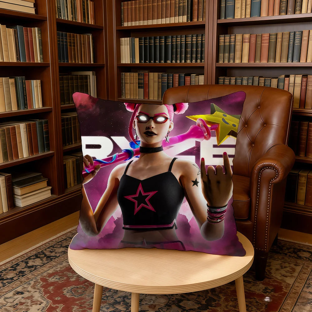 F-FORTNITE-ES Game cushion cover Home Office Birthday Anniversary Gifts Soft Skin Friendly Cushion Cover