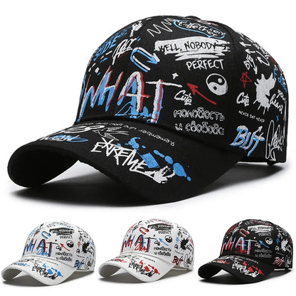 Produit gaming premium Fraquane, Graffiti Print Baseball Cap Adjustable Sun Protection Breathable Hat for Outdoor Activities Fishing Camping, équipement gamer