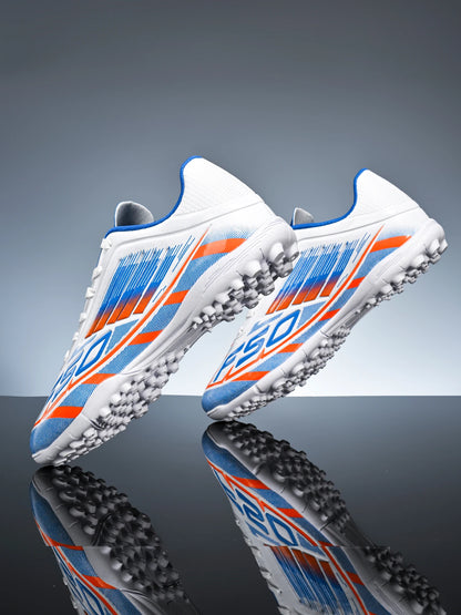 TF Soccer Cleats Children Kids Boys Girls PU Fabric Upper Rubber Sole Non-Slip Wear-Resistant Training Shoes