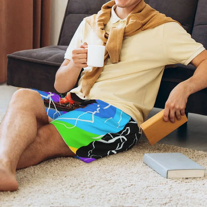 Pantalones cortos de pijama personalizados de Sonic the Hedgehog para hombre, para dormir y estar por casa