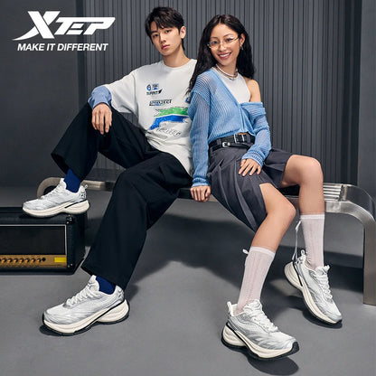 Xtep Basque 3 Men's Sneakers, Retro Fashion, Breathable Luxury Height-Increasing Sports Shoes, Spring 2026, Model 874219320001