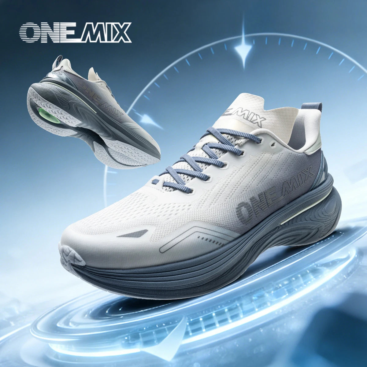 ONEMIX new jogging running shoes for women and men, light sneakers, road shoes, wear-resistant fashion sports shoes for fitness