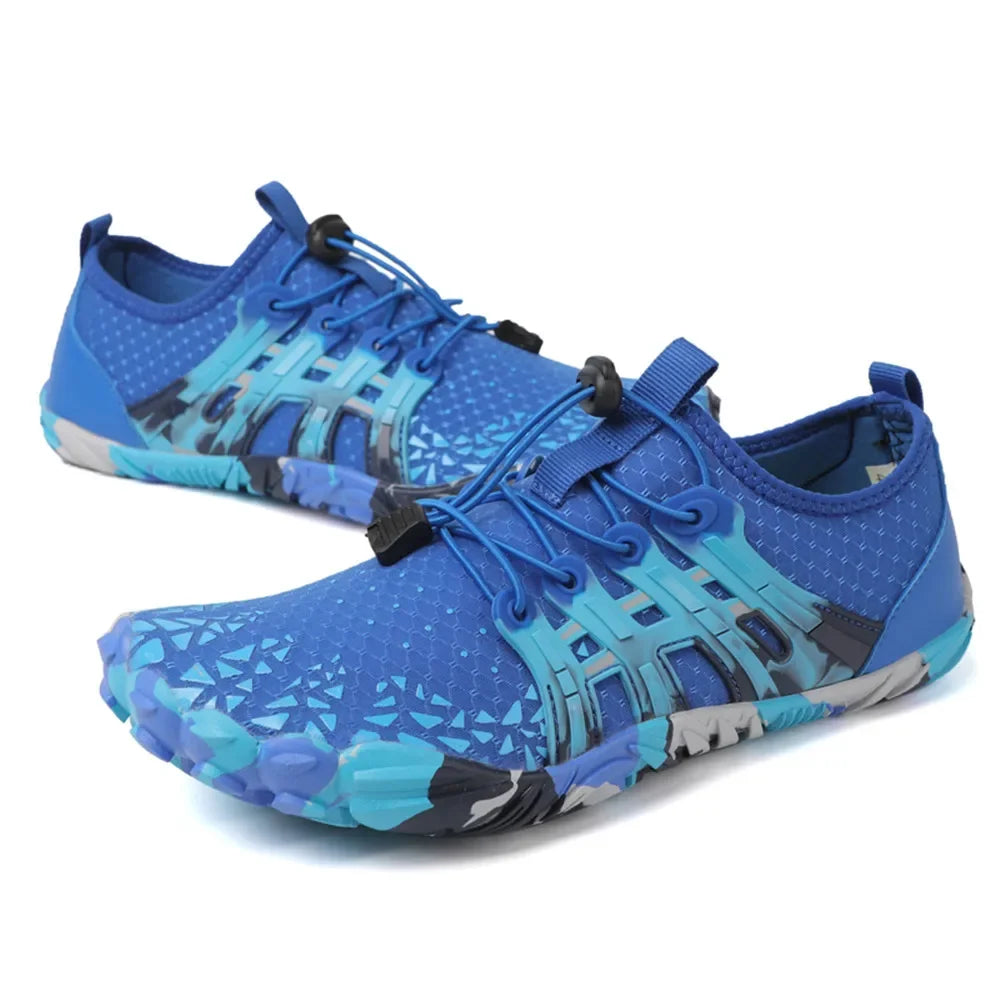 Men's and women's water shoes, upstream wading swimming barefoot five-finger aqua shoes, colorful beach seaside light unisex sneakers new