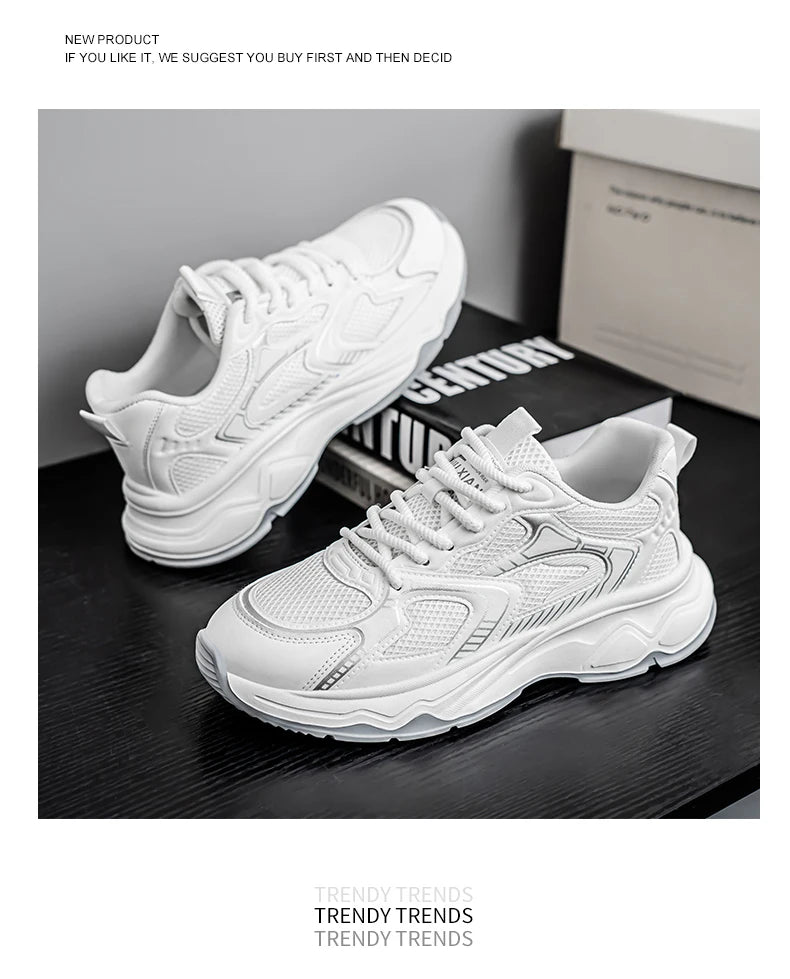 Herren-Speed-Freizeitsneaker für Frühling und Sommer, mit weicher Sohle, rutschfest, atmungsaktiv, Outdoor-Laufschuhe, modische Youth Joker Sportschuhe