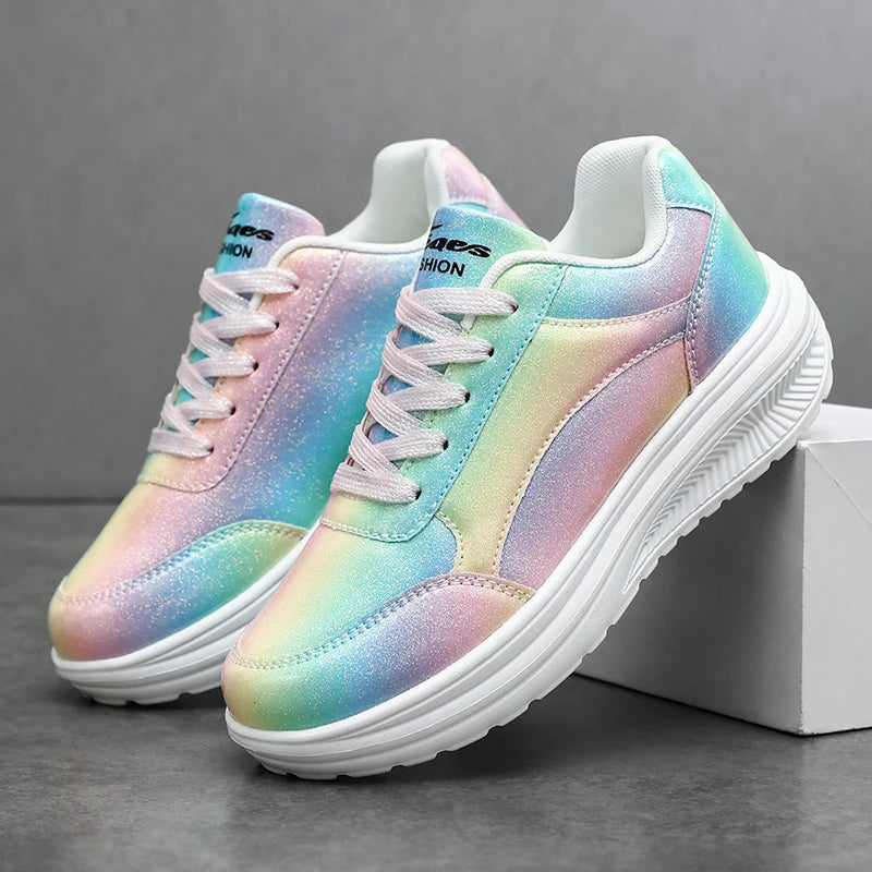 New summer fashionable women's sports shoes, versatile lightweight and durable running shoes, shock-absorbing daily walking shoes